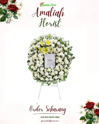 Krans Bunga Duka Cita di Singosari Malang