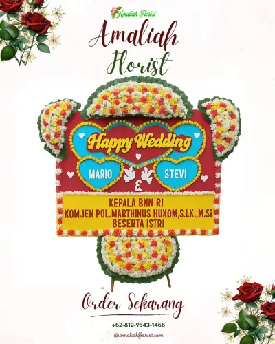 Karangan Papan Bunga Pernikahan di Singosari Malang